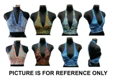 10pc Hippie Polyester Beach Blouse Top Indian Dance reversible Blouse one Size