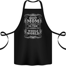 Best Mom in the World Mothers Day Cotton Apron 100 Organic