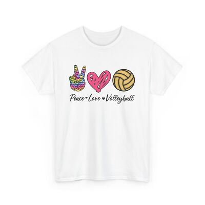 Volleyball Shirt, Peace Love Volleyball Sports Volleyball Fan Shirt 