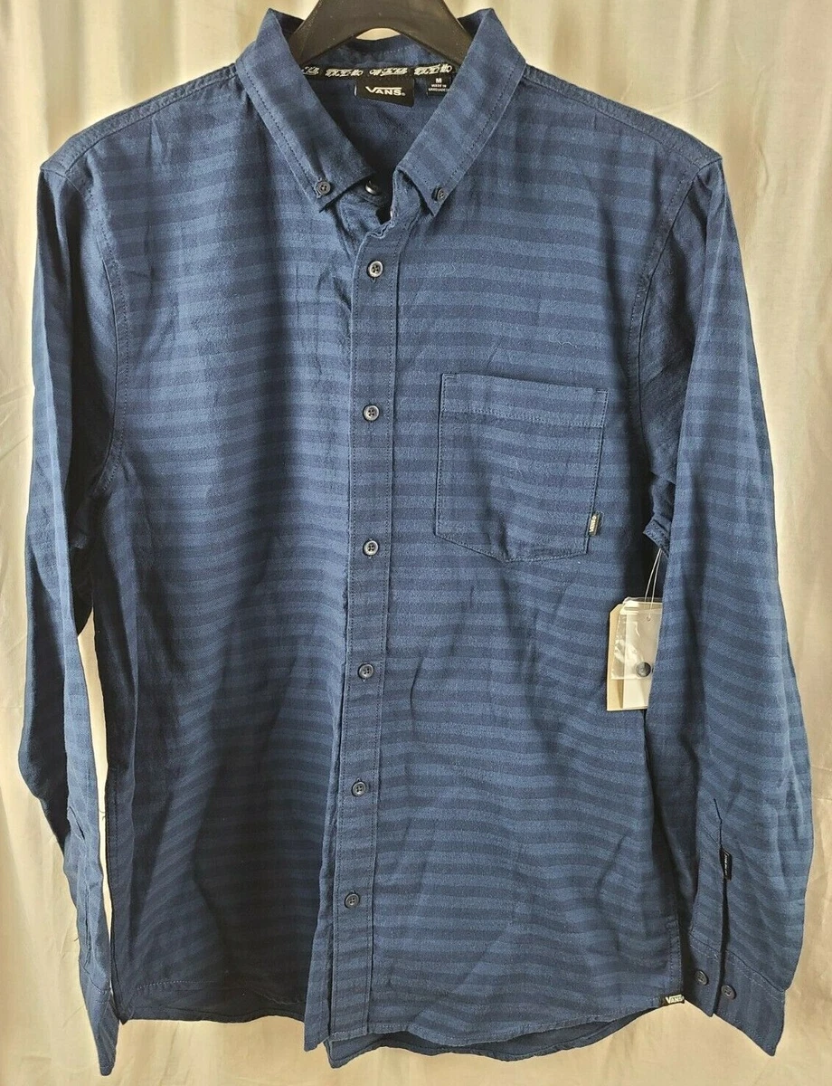 VANS Men s Full Button Down Long Sleeve Dress Shirt NWT eBay