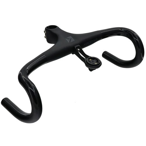 Manillar integrado de fibra de carbono para bicicleta de carreras de carretera de 28,6 mm con espaciadores de montaje - Imagen 2 de 17