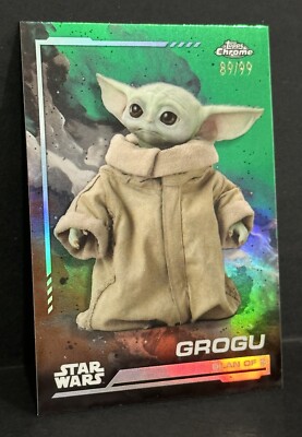 2024 Topps Chrome Star Wars The Mandalorian #22 Grogu Green