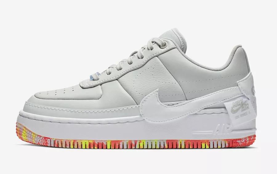 Nike Air Force 1 Jester XX Floral Print, Women's 11, Platinum/White,  AV2461-001