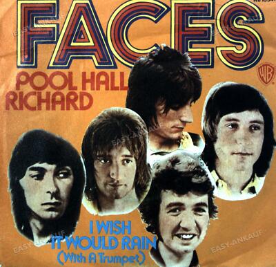 Faces - Pool Hall Richard / I Wish It Would Rain GER 7'' 1973 (VG+/VG) .