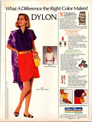 Dylon Colors Make the Difference Original Vintage Print Ad