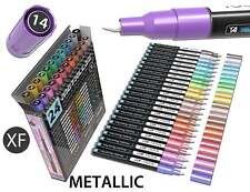 24 Metallic Acrylic Paint Pens Special Color Series Markers 0.7mm EXTRA FINE