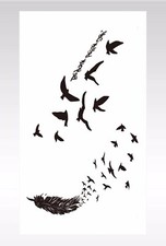 feather bird temporary tattoo cool wrist tattoos