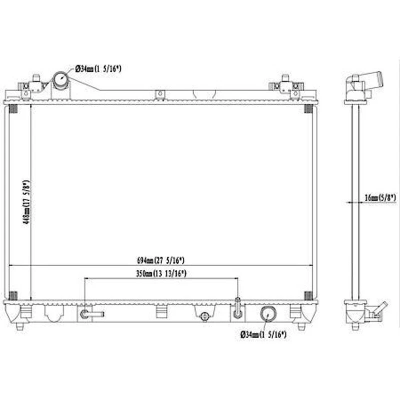 Radiador Carquest Premium 434034 para Suzuki Grand Vitara ('06-'10) Foto 2 de 4
