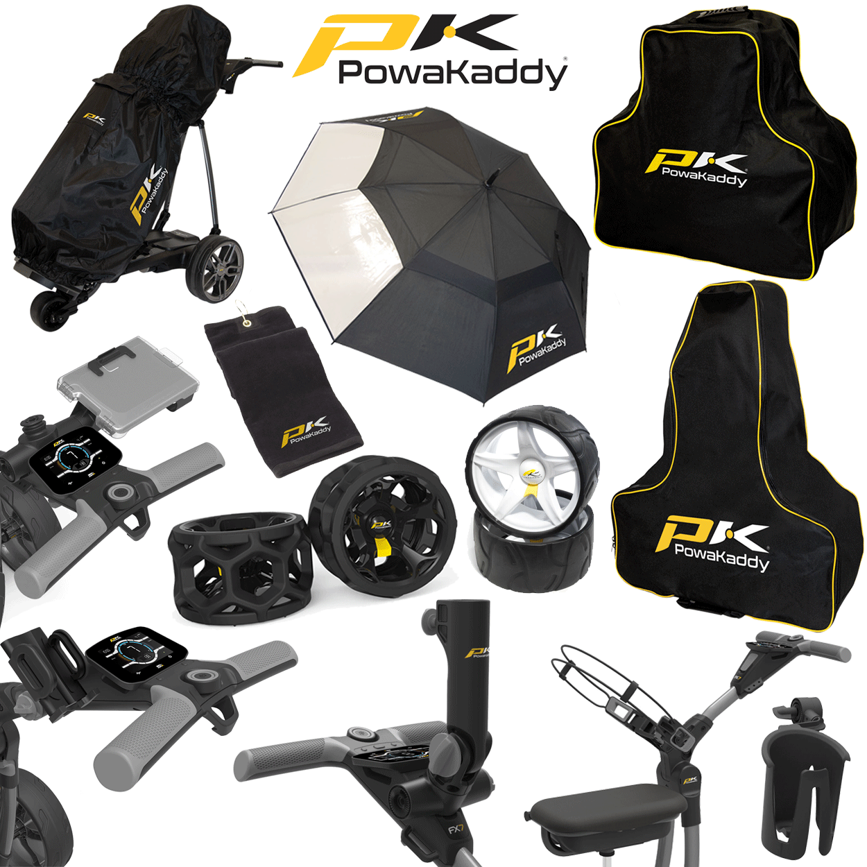 POWAKADDY GOLF TROLLEY ACCESSORIES FITS FX3 FX5 CT6 & CT8 GOLF TROLLEYS | eBay