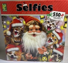 Ceaco 550 Piece Jigsaw Puzzle Selfies Santa  Christmas Pets SEALED