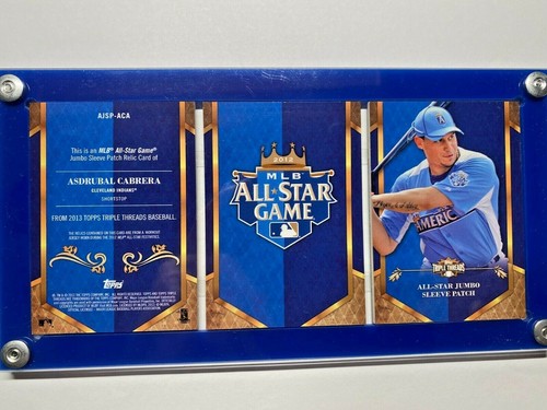 2013 Topps Triple Threads All Star Jumbo Sleeve Patch ASDRUBAL CABRERA 1/1 - Picture 5 of 5