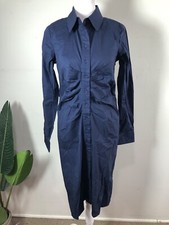 The Shirt Rochelle Behrens Blue Women's Casual Shirt Dress Button Down Size XS