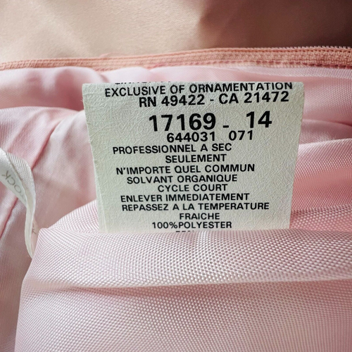 Vintage Scott McClintock Size 8 Formal Strapless Pink Dress Lace Jacket - Picture 23 of 24