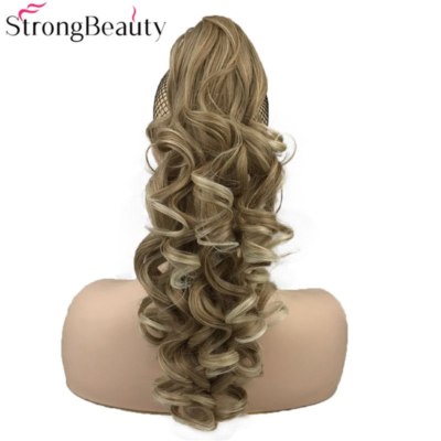 Synthetic Long Wavy Ponytail Clip In Pony Tail Hair Extension Clip