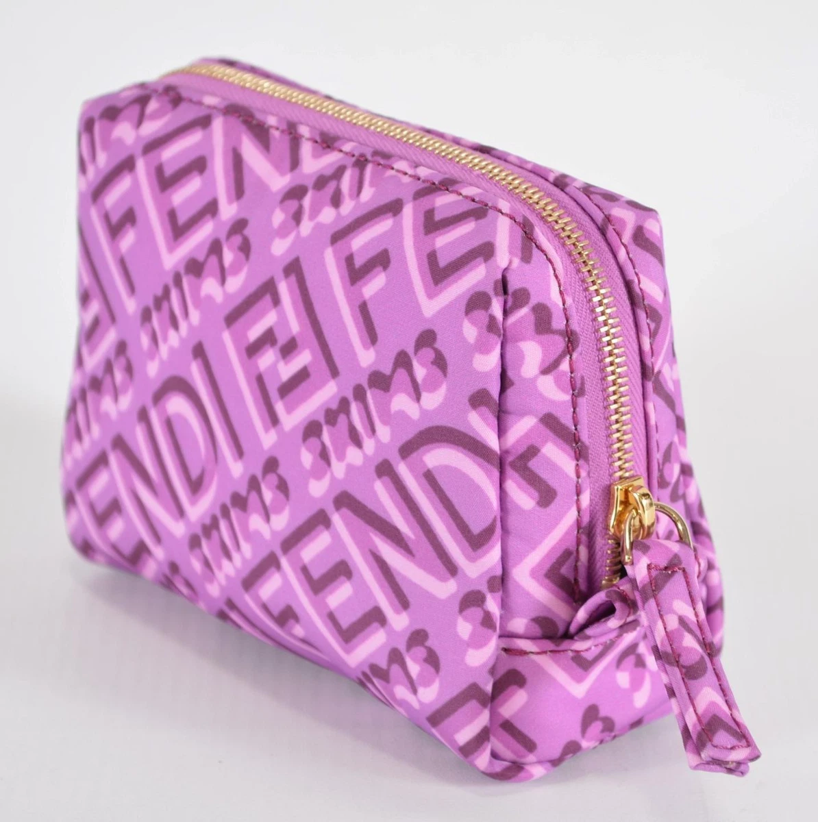 Fendi Kid's FF Allover Duffle Bag With Text Logo