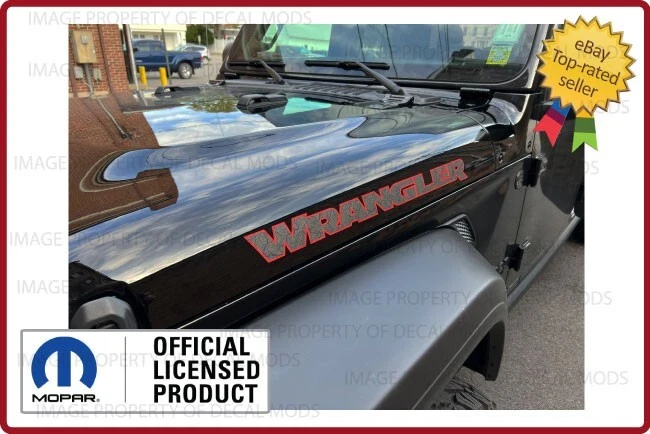 (2x) 07-18 Jeep WRANGLER Capó Calcomanías Pegatinas JK Topo Mapa Trail Gris Rojo FJ3V3 Foto 3 de 4