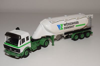 ( CONRAD MERCEDES BENZ TRUCK WITH TRAILER WOSSINGER CEMENT NEAR MINT CONDITION