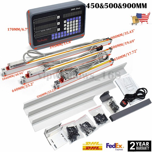 3Axis DRO Display Digital Readout+3pLinear Scale Encoder 450&500&900MM for Mill - Picture 3 of 10