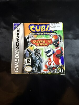 Cubix Robots: Clash N Bash (Nintendo Game Boy Advance, 2002) BOX AND MANUAL ONLY