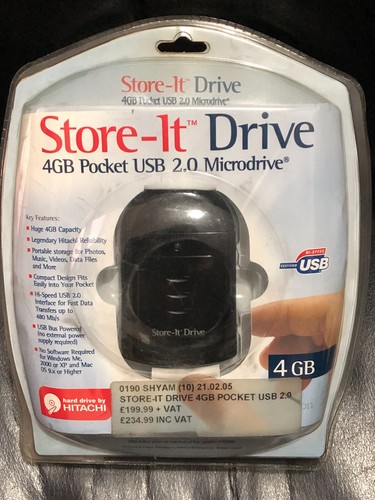 Vintage Store-It Drive 4GB Pocket USB 2.0 Microdrive(20 years Old) - Picture 5 of 5