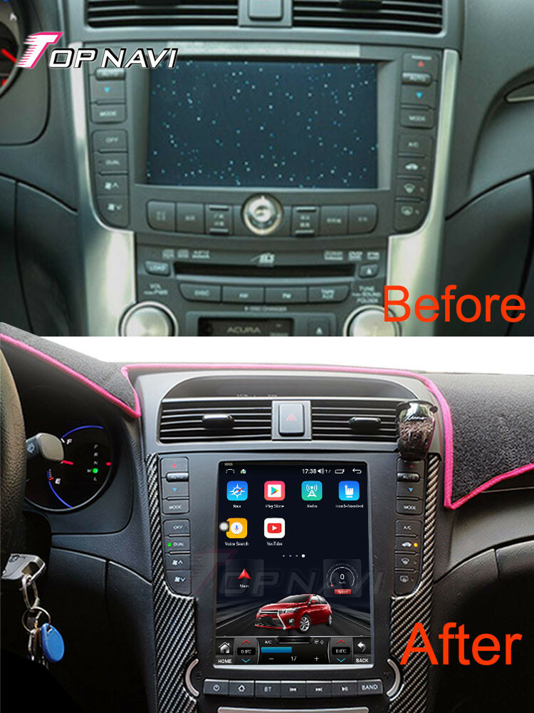 Navegador GPS para automóvil para Acura TL 2004-2008 Unidad Cabezal de Radio Estéreo 4G Android 13 BT RDS