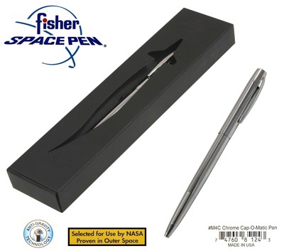 Chrome Space Pen With Conductive Stylus Fisher M4 Series #M4C//S