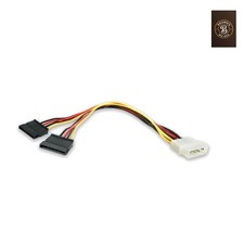 12in LP4 to 2x SATA Power Y Cable Adapter - Molex to to Dual SATA Power Adapt...
