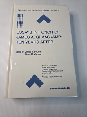 Research Issues in Real Estate Vol 6 Essays in Honor of James A. Graaskamp HB