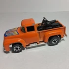 Vintage 1973 Hot Wheels Hi Tail Hauler 1956 Ford F100 Pickup Motorcycles Orange