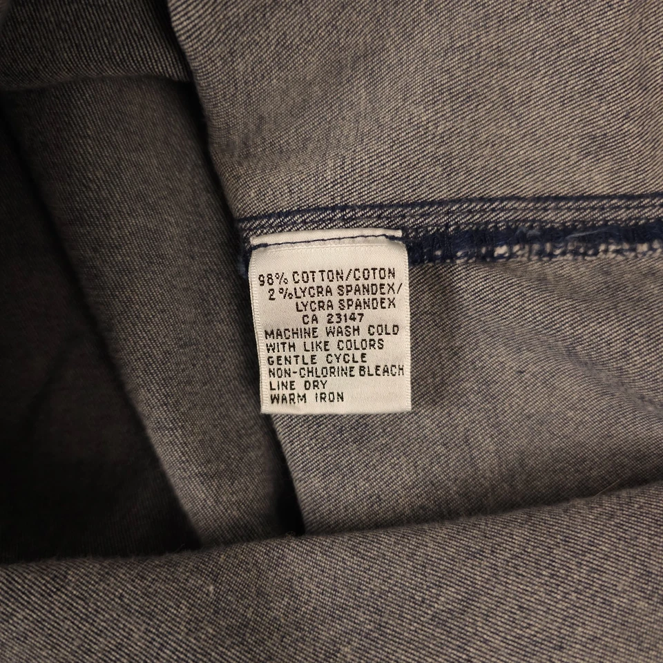 Vintage Talbots Jean Skirt Womens 8 Blue Denim A Line Knee Cotton Stretch Casual - Image 4 of 4