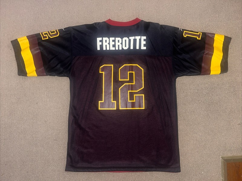 Reversible Gus Frerotte black and red Washington Redskins Jersey Mens M/48