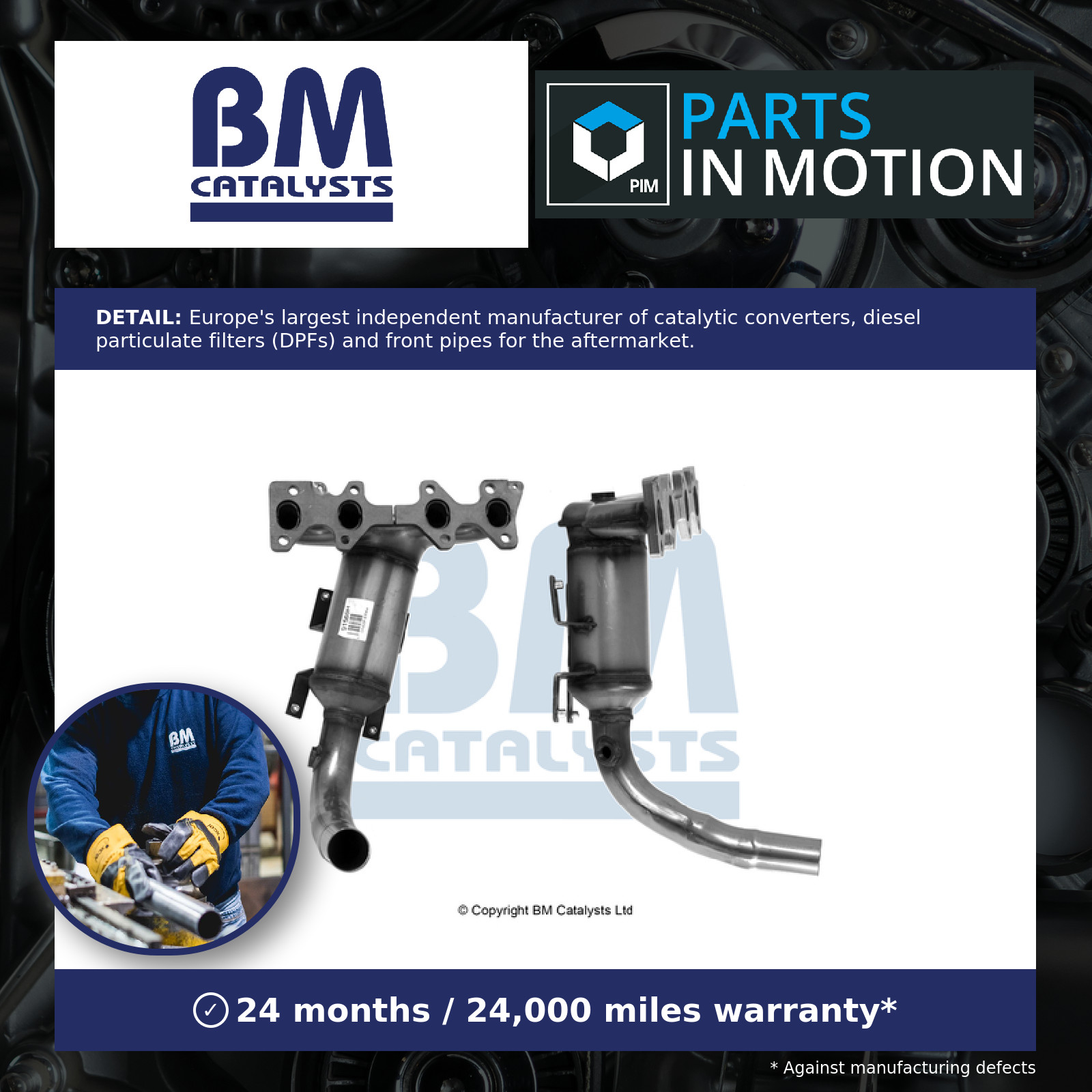 Catalytic Converter Type Approved BM91569H BM Catalysts 51786938 51864511 New