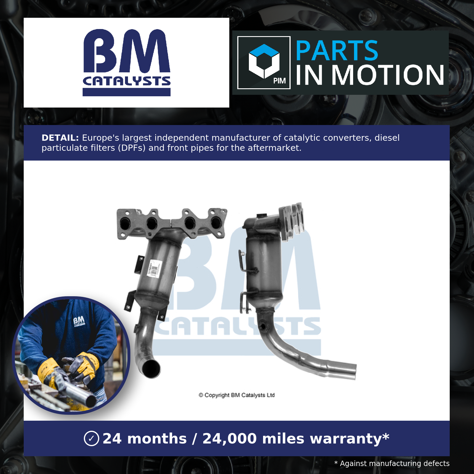Catalytic Converter Type Approved BM91569H BM Catalysts 51786938 51864511 New