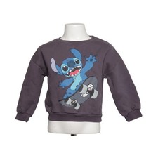 Disney Stitch, sweat-shirt, taille : 104, gris/bleu, coton/polyester bio #PCx