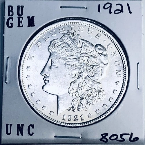 1921 BU GEM MORGAN SILVER DOLLAR UNC MS+++ U.S. MINT RARE COIN 8056