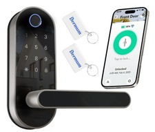 Keyless Entry Fingerprint Smart Lock - 5-in-1 Unlocking Options for Front Door