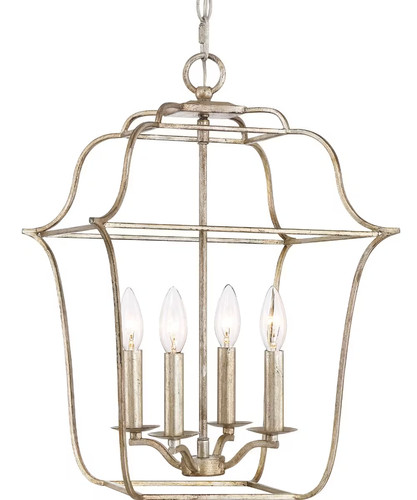 Quoizel GLY5204CS Gallery 14" 4-Light Foyer Chandelier in Century Silver Leaf