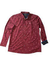 William Murray Murray Brothers Golf Shirt Men XL Long Sleeve Button Down Vented