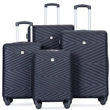Travelhouse 4 Piece Hardshell Luggage Set Hardside Lightweight Suitcase w/TSA
