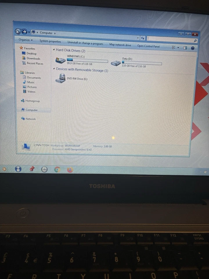 Toshiba Satellite L450D -13X Laptop - Image 2 of 4