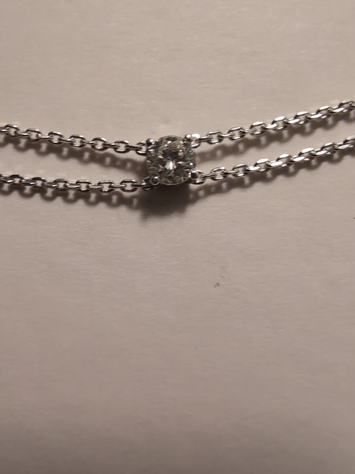 Brazalete de cadena doble de diamantes cultivados en laboratorio redondo de 2/5 quilates S 7 pulgadas GH SI2  Foto 4 de 4