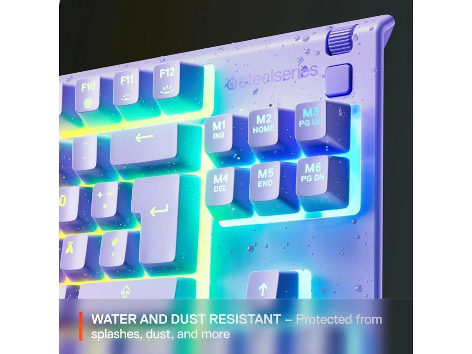 SteelSeries Apex 3 TKL Aqua RGB Gaming Keyboard - Tenkeyless Compact Form - Image 4 of 4