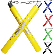 F.A.L. product Nunchucks Rubber Martial Arts Training Yellow