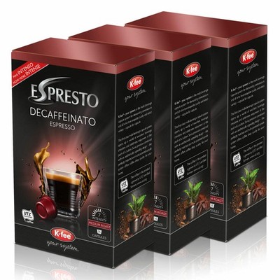 K-Fee Espresto Espresso Decaffeinato Kaffee Intensität7 koffeinfrei 3x16 KAPSELN