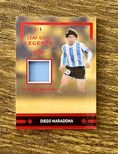 2024 Leaf ITGU Gold Legends - Diego Maradona #LGL-6 - Red Foil *MINT*  /4