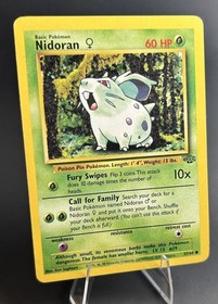 Nidoran JUNGLE Base set POKEKON TCG [MP] VINTAGE ENGLISH