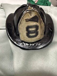 Vintage Boston Fire Department Style Fire Helmet Paperweight