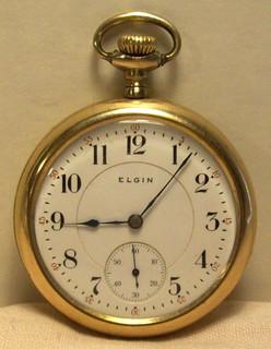 1906 ELGIN WATCH CO. 17 JEWELS SIZE 16S MEN'S ANTIQUE GOLD FILLED POCKET WATCH