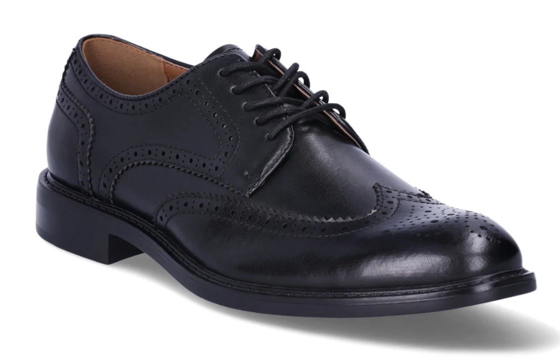 SAOLA Scarpe eleganti casual George Hampton Oxford nere da uomo taglia 11 nuove!