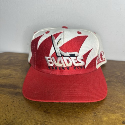 Kansas City Blades Hockey Logo sportlich Haizahn Druckknopflasche Mütze